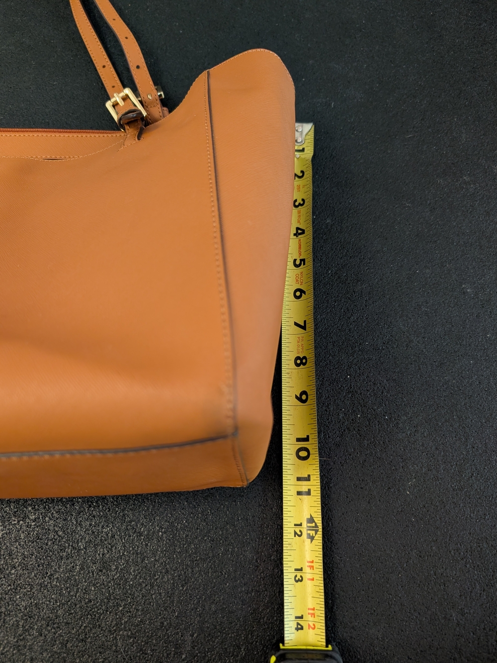 Tory Burch Tan Saffiano Leather Emerson Shoulder Bag Purse - Picture 9 of 12